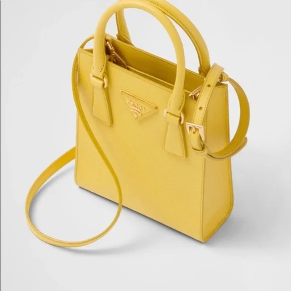 NWT Prada Saffiano Sunny Yellow Mini Tote - Picture 2 of 12